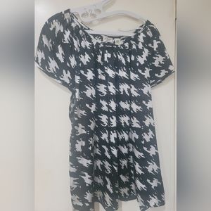Cato black and white top